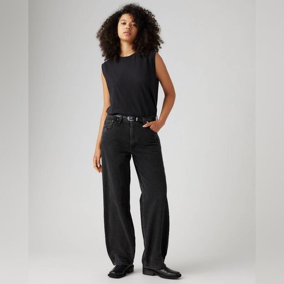 Levi's Denim - Levi's Baggy Dad Classic Black Jeans Women's Size 28